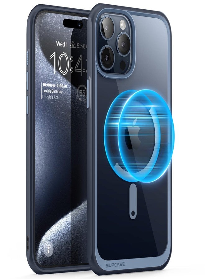 سوبكيس جراب SUPCASE لهاتف iPhone 15 Pro Max (يونيكورن بيتل ماج)، [متوافق مع MagSafe] [حماية فائقة] جراب حماية رفيع وشفاف مغناطيسي مقاوم للصدمات لهاتف iPhone 15 Pro Max، أزرق داكن - Image 1